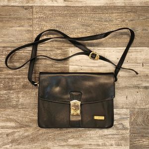 HCL Black Vintage Mini Leather Crossbody Bag